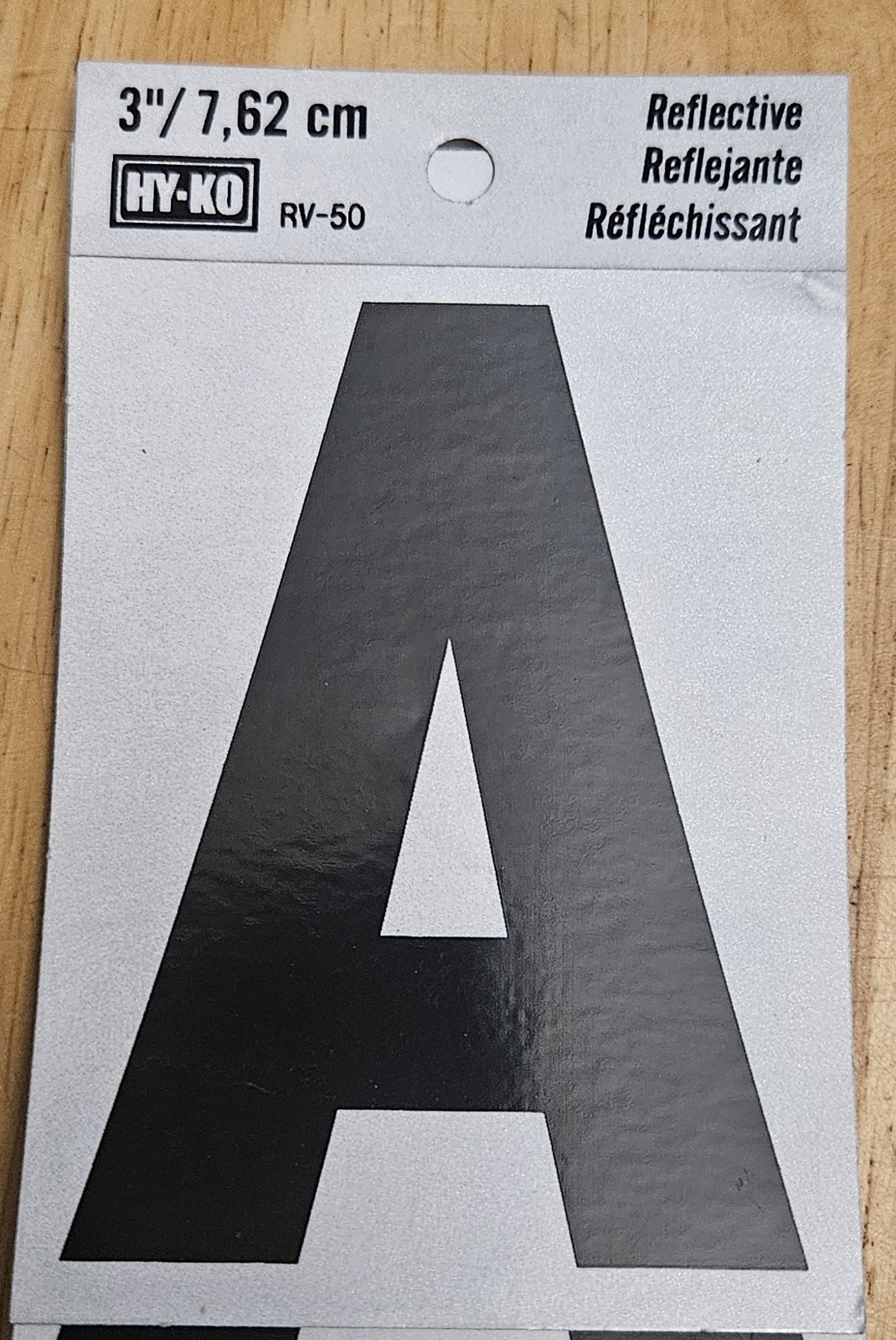 HY-KO 3” Self-Adhesive Reflective Vinyl Letter Number Weather-Resistant