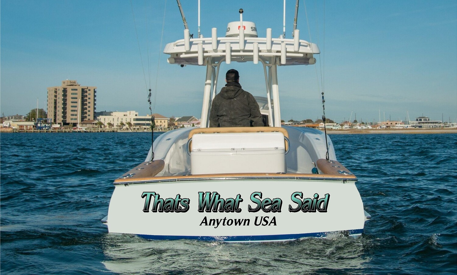 Boat Name Decal 4×24″ / Custom Hull Graphic / Premium Marine Vinyl Lettering GRB