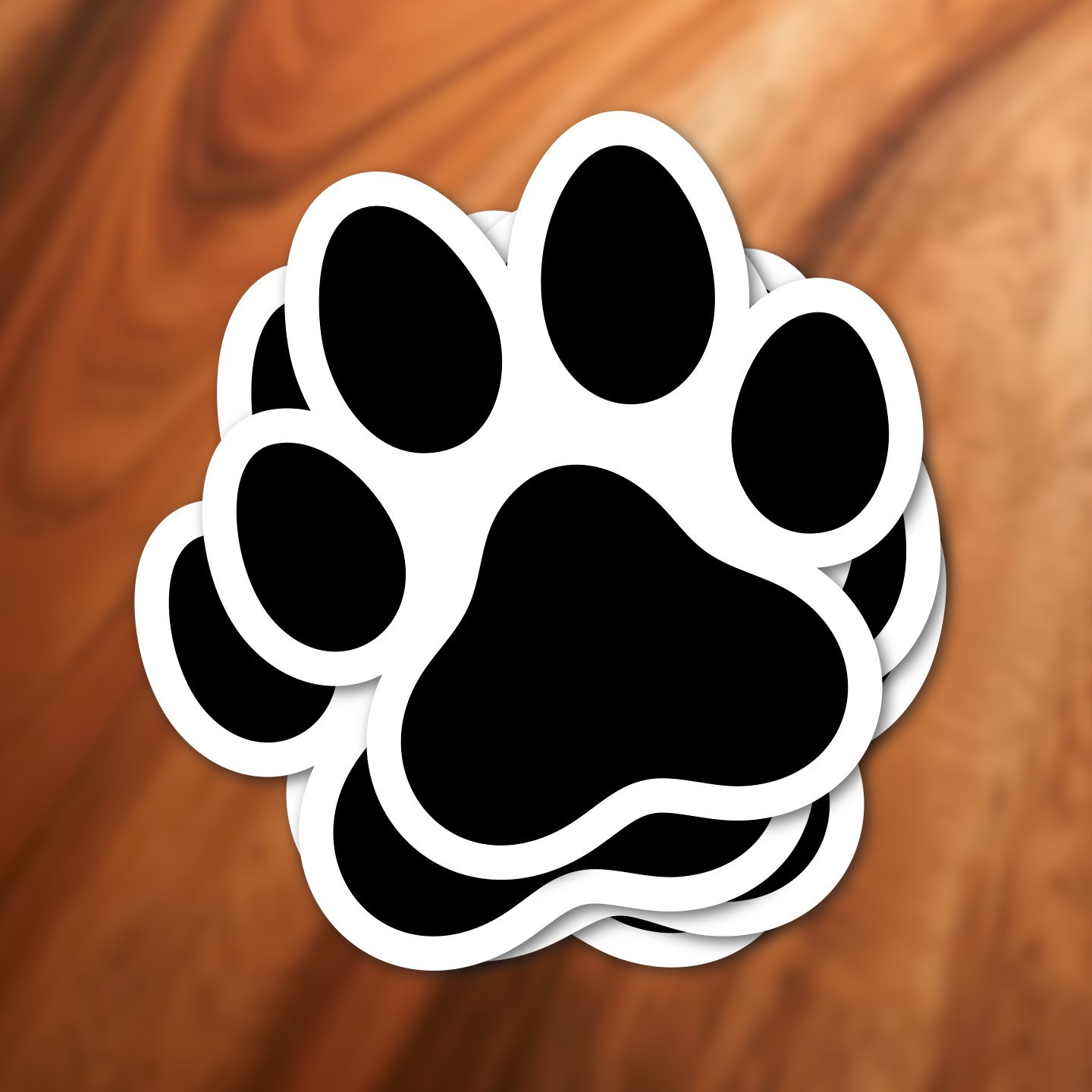 6-Pack Dog Paw Print Decals 2×2″ Small Puppy Paws Vinyl Stickers – Free Shipping