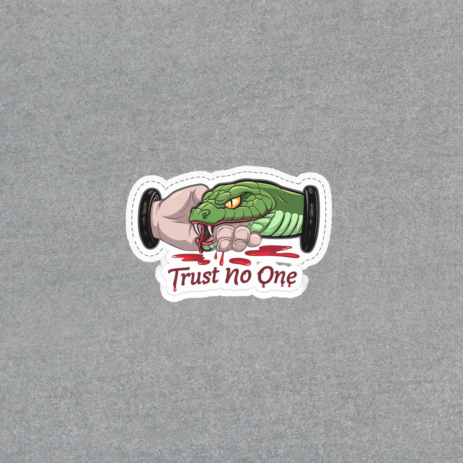 Funny Trust No One Snake Tattoo Sticker Edgy Humor Decal #5753
