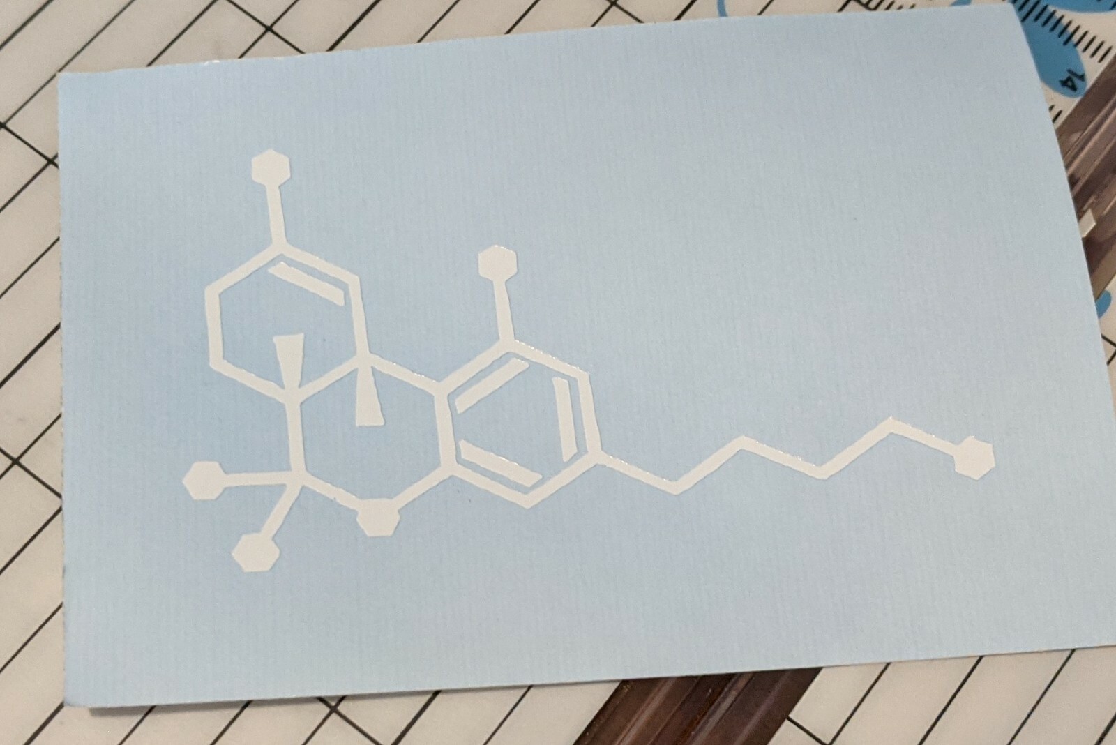 THC Molecule weed Cannabis Vinyl Decal Sticker 420 Marijuana pot