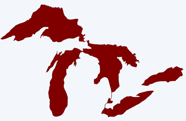 Michigan Great Lakes Vinyl Decal Sticker – You choose color and size