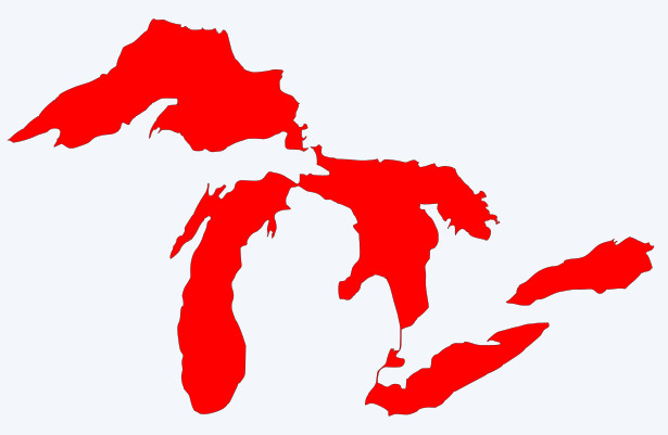 Michigan Great Lakes Vinyl Decal Sticker – You choose color and size