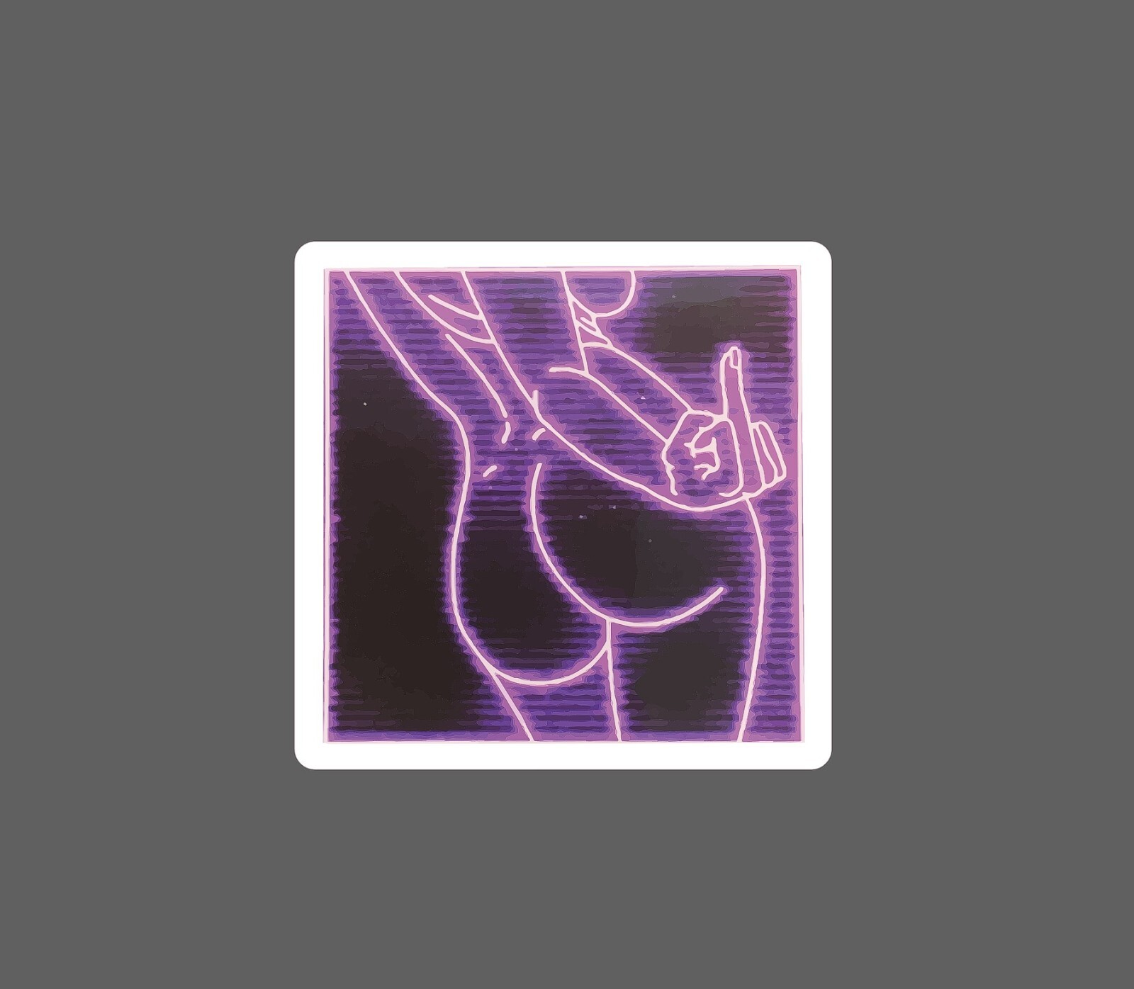 Neon Butt Sticker The Finger Waterproof NEW – Buy Any 4 For $1.75 EACH Storewide