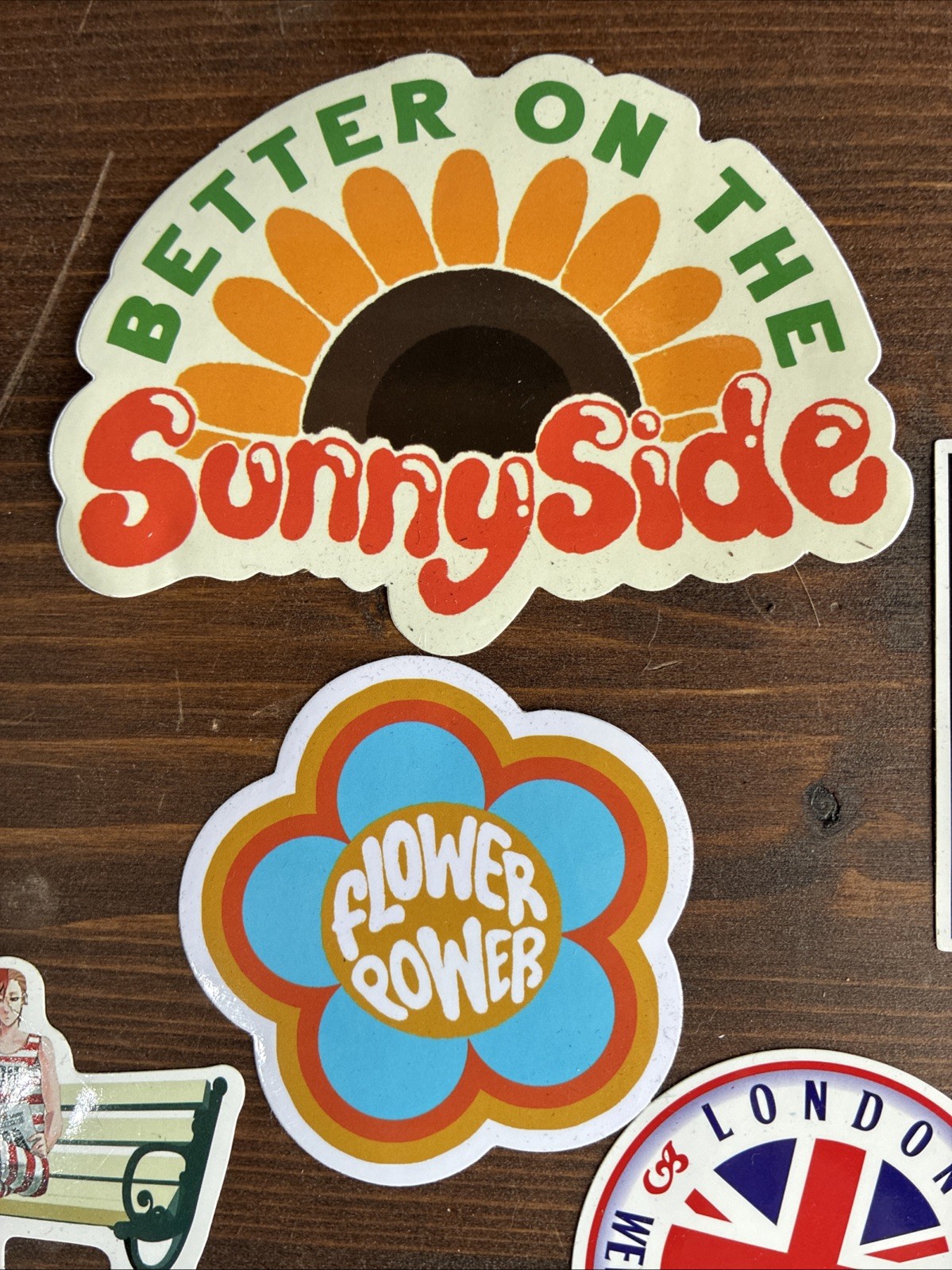Lot Of 12 Random Vinyl Stickers Assorted Sizes And Types