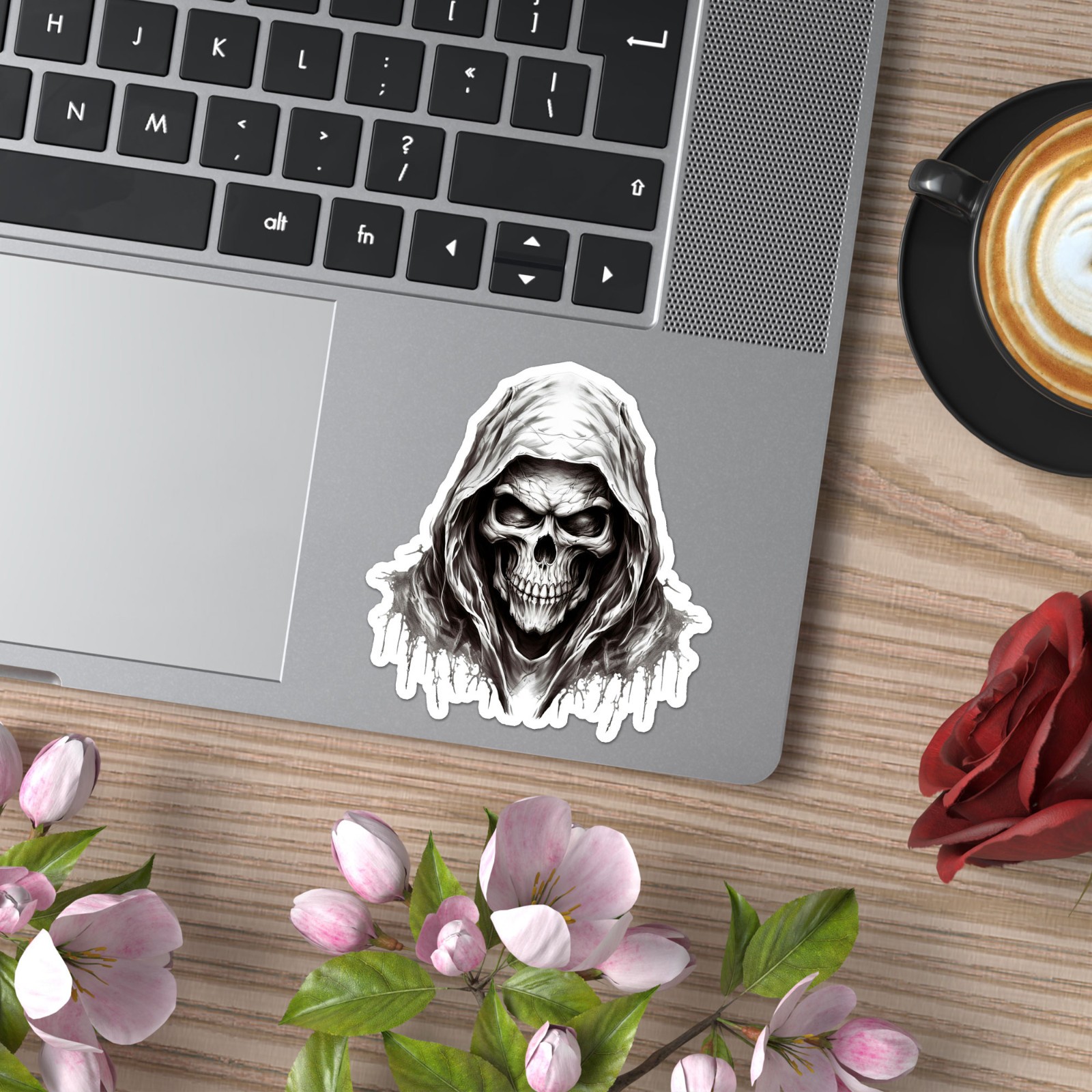 Grim Reaper Death Skull – Vinyl Decal Sticker – Car Window Laptop – ebn11038