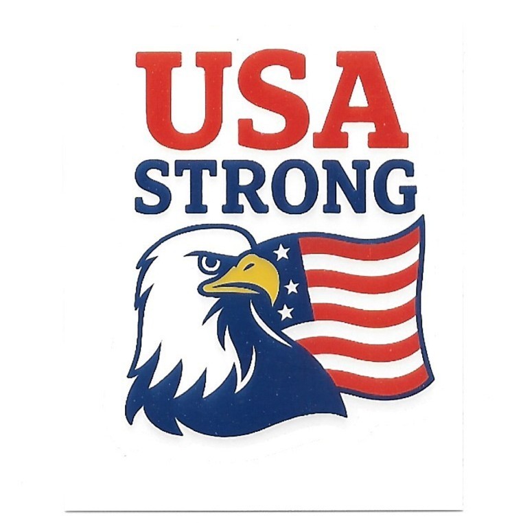 USA Strong Eagle Flag Vinyl Sticker Die Cut Scrapbooking Journal Decal