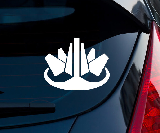 Cephalon Simaris Warframe Matte White Indoor/Outdoor Vinyl Decal 3″x2.4″