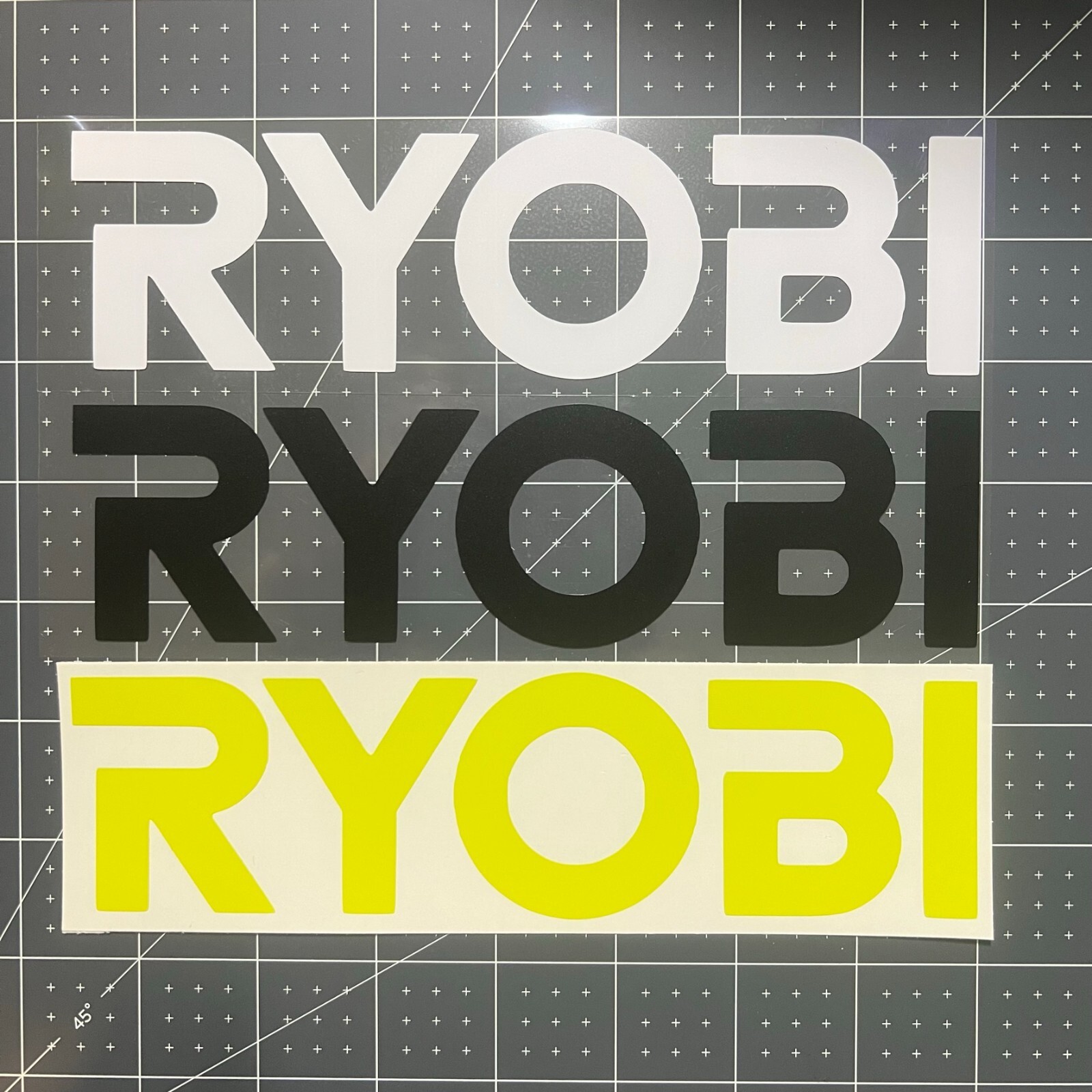 Ryobi Sticker Decal 3.5″ 5.5″ 7.5″ 11″ 13″ 15″ Power Tools Battery Drill Saw