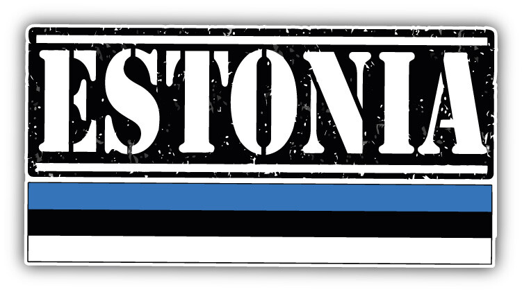 Estonia Grunge Travel Stamp Car Bumper Sticker Decal