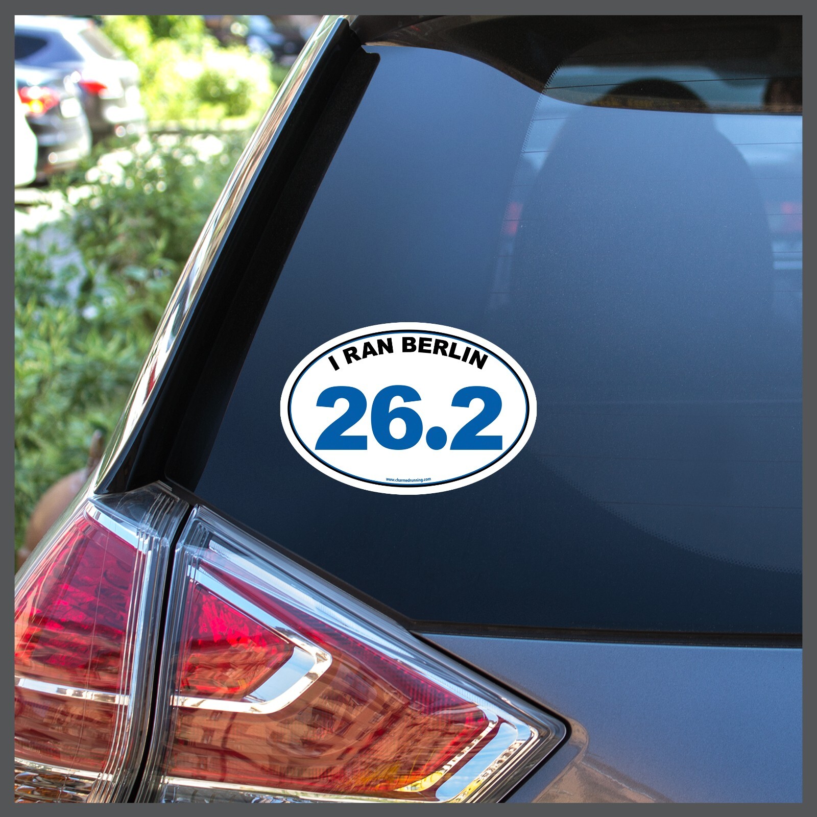 I Ran Berlin Germany Marathon 26.2 CUSTOM YEAR Removable Decal or Car Magnet