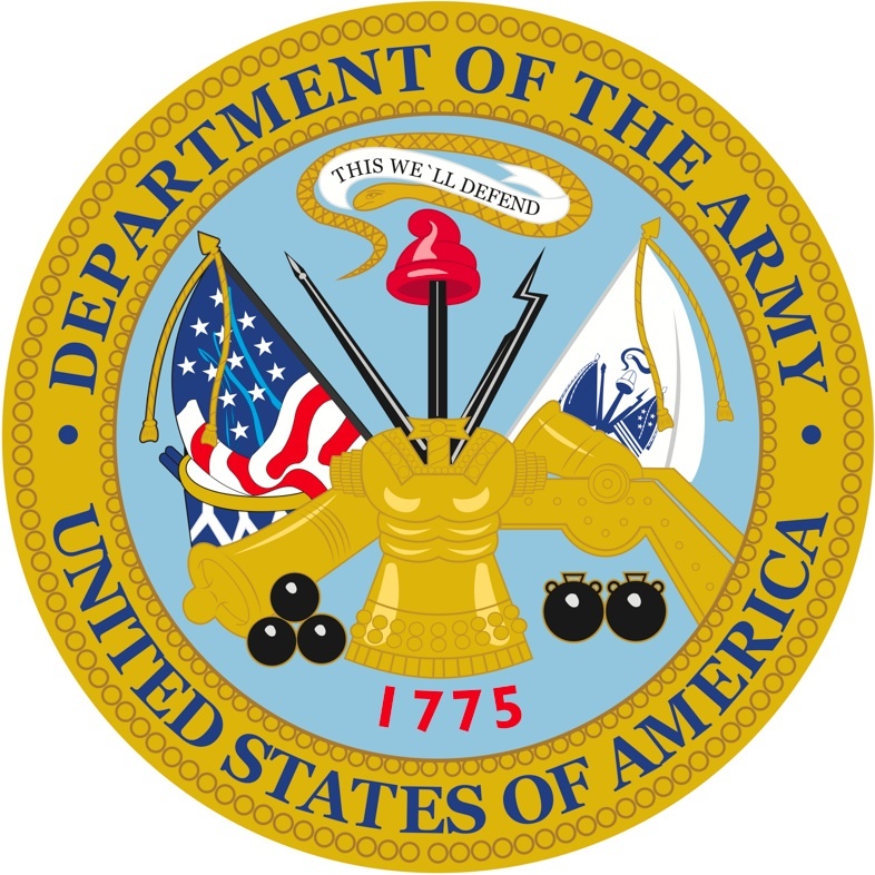 US Department of the Army (2 small or 1 Large)  Vinyl Decal