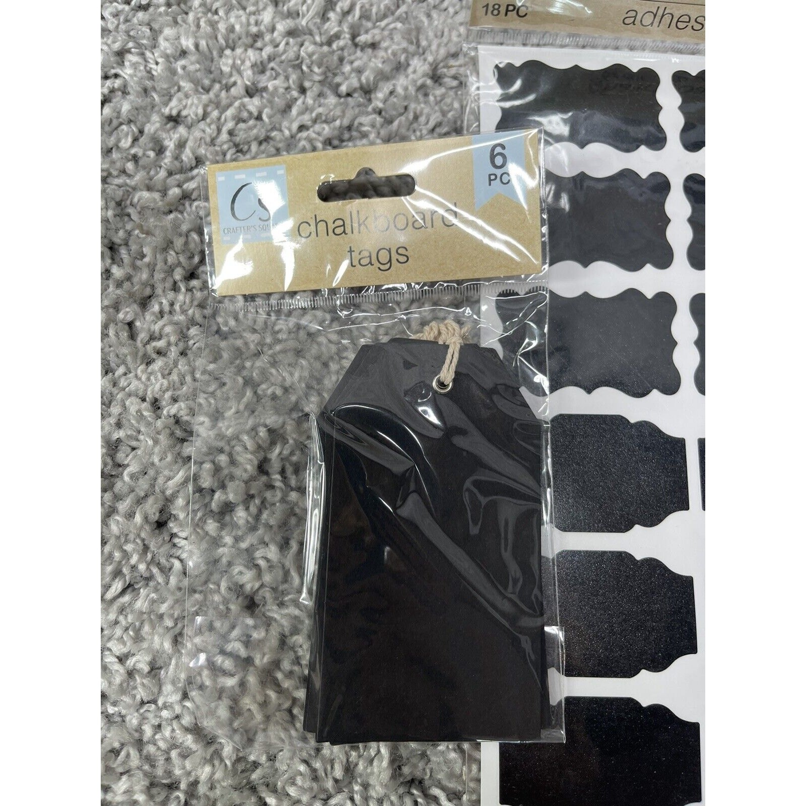 Chalk Board Label Stickers & Tags Clothespins Wood Stakes Bundle Set Small