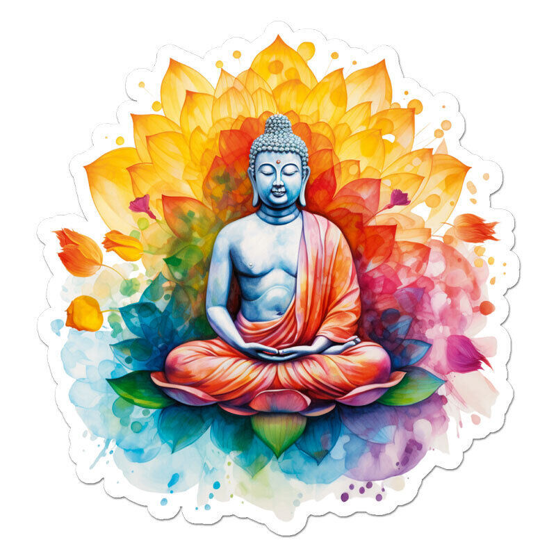 Lotus Buddha Sticker Decal