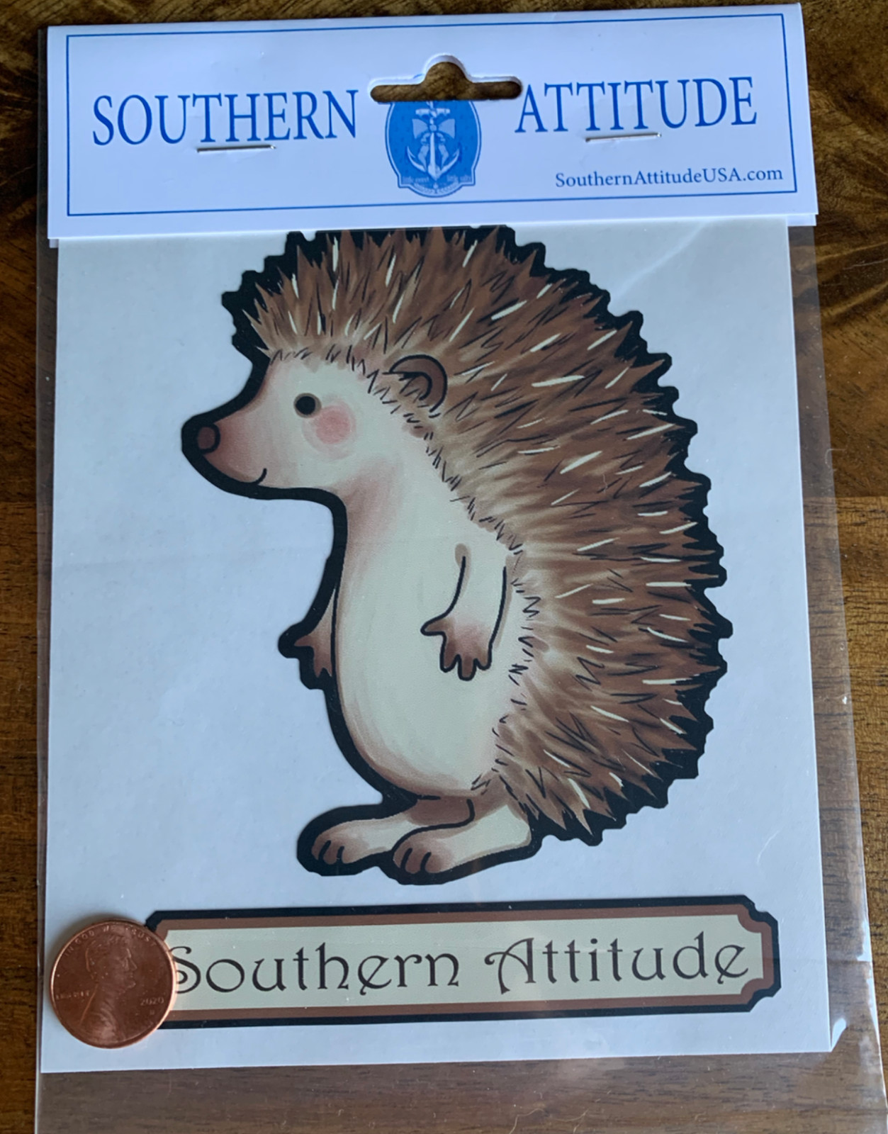 Southern Attitude Decal Sticker Wall Art Decor Hedgehog Sea Turtle Sassy Salty