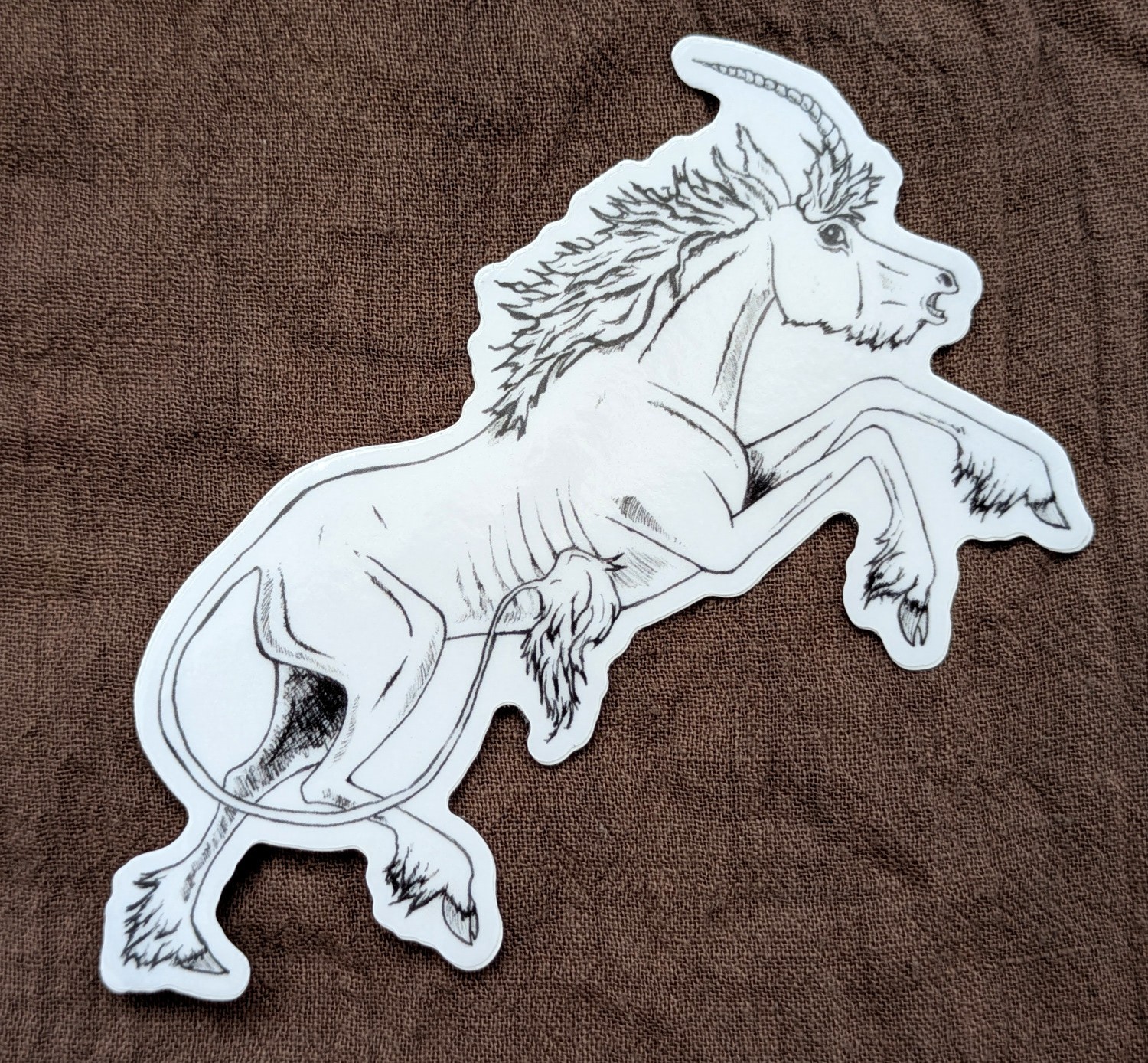 Leaping Unicorn 4″ Indoor/Outdoor Vinyl Sticker Fantasy Art