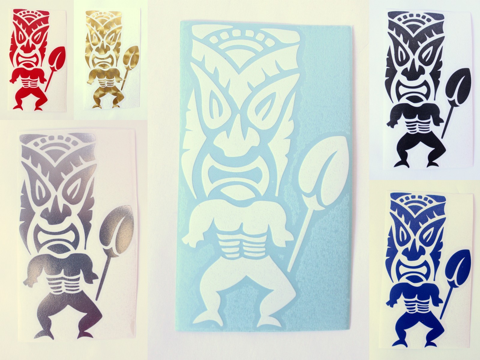 Island Tribal Tiki Decal Hawaii Hawaiian Car Truck Sticker ~ 4 Sizes & 6 Colors