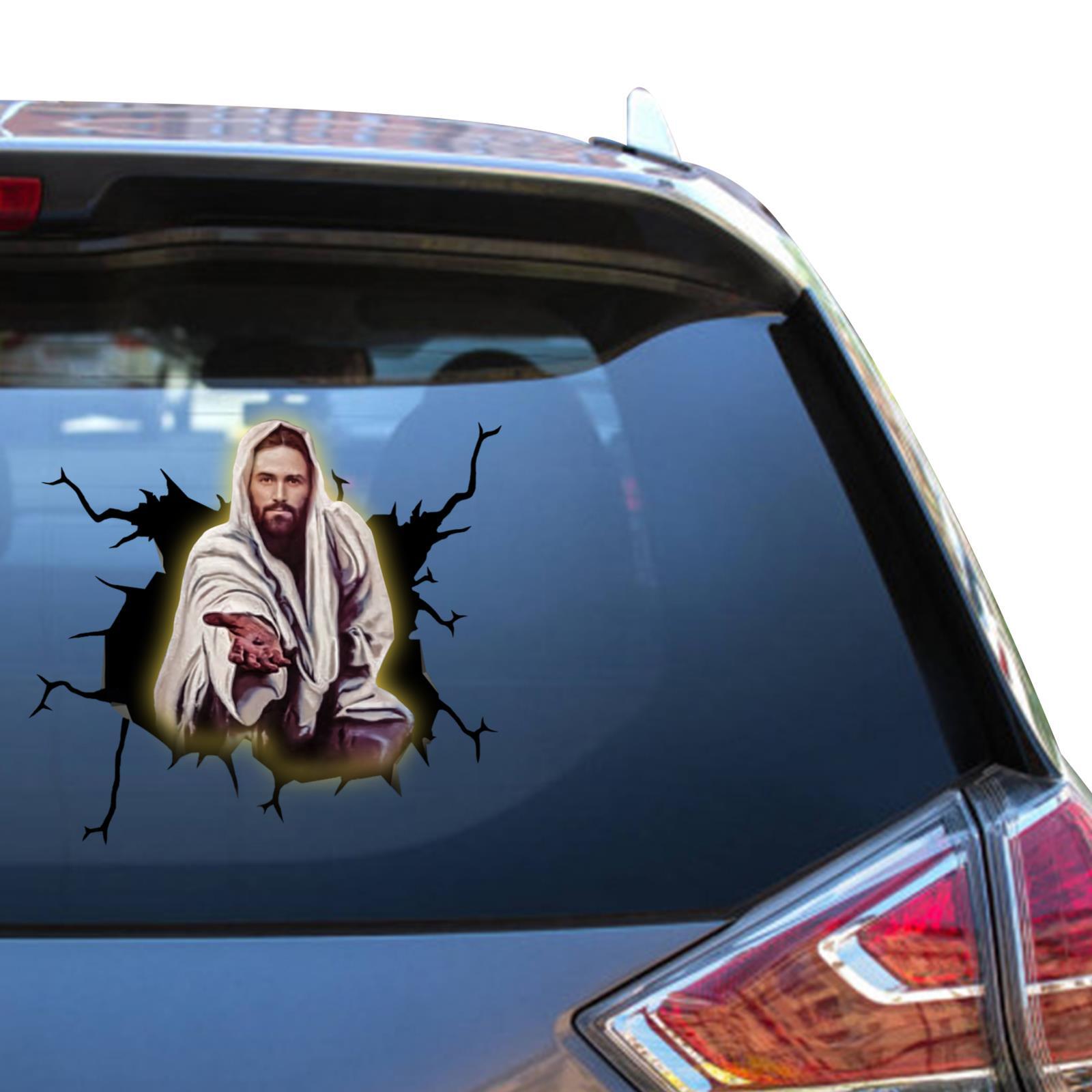 Jesus Give Hand Window Stickers Fun Car Decal Jesus Wal Waterproof High Quality