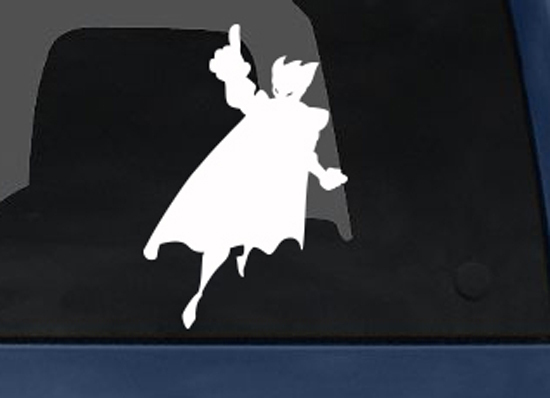 Comic Book Style – Super Hero Silhouette Power Version 3- Car Tablet Vinyl Decal
