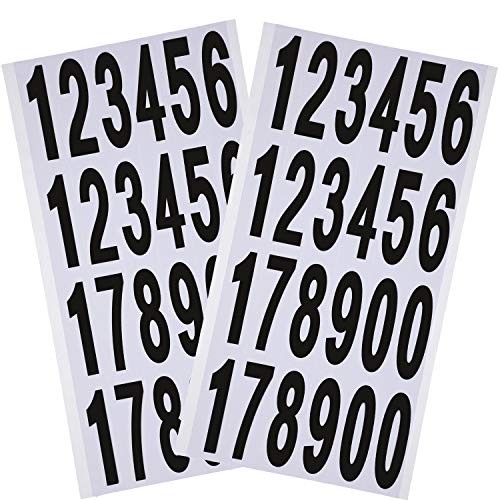 Elegant 240pcs Minimalist Mailbox Number Decals – Easy Application 3 Inch Size