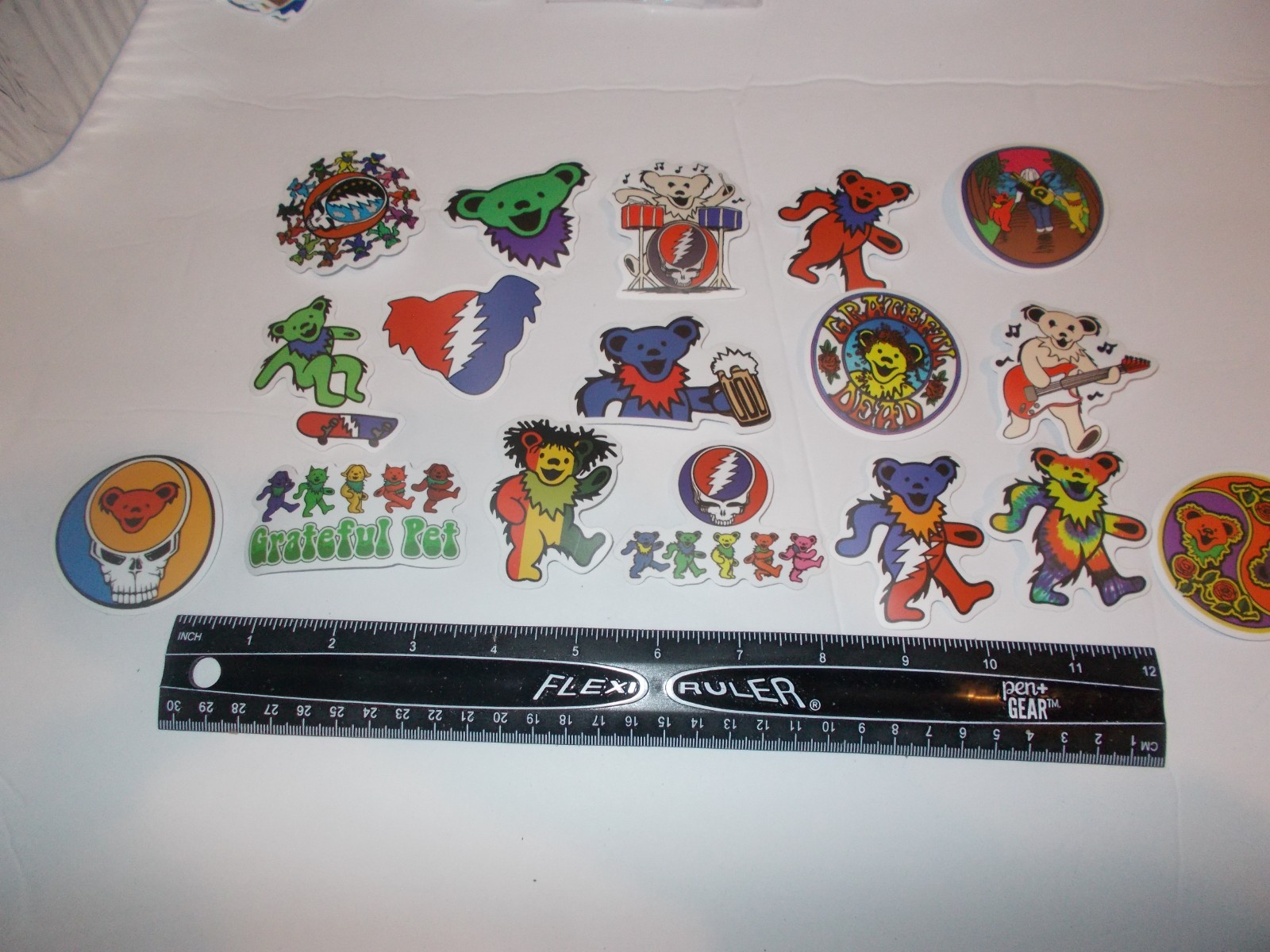 17 Different Grateful Dead Bear Stickers, 60th Anniversary 2026 Free Shipping