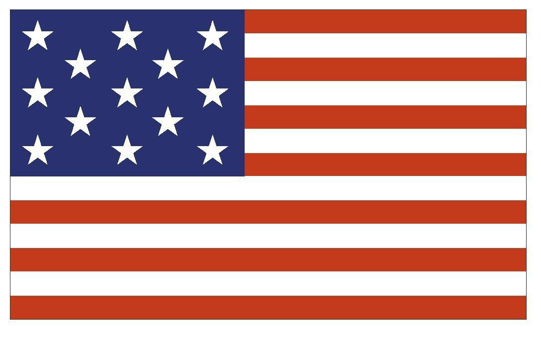 United States Historic 13 Star Flag Sticker Decal F597