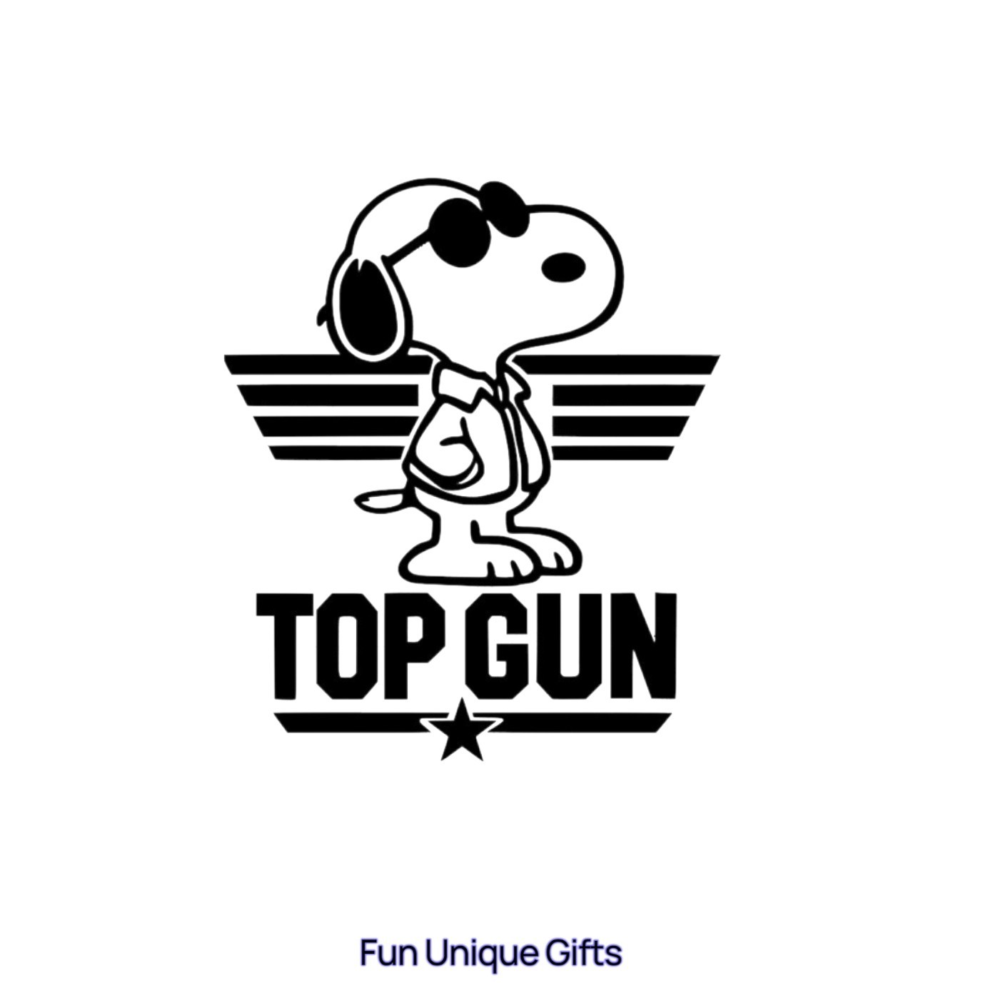 Snoopy Top Gun Vinyl Decal Sticker -Multiple Colors & Sizes- SHIPS FREE!