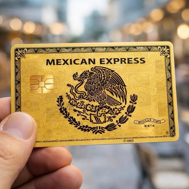 Mexican Express Credit Debit Card Skin Cover l Sticker Chip Funny Decal l 2pcs