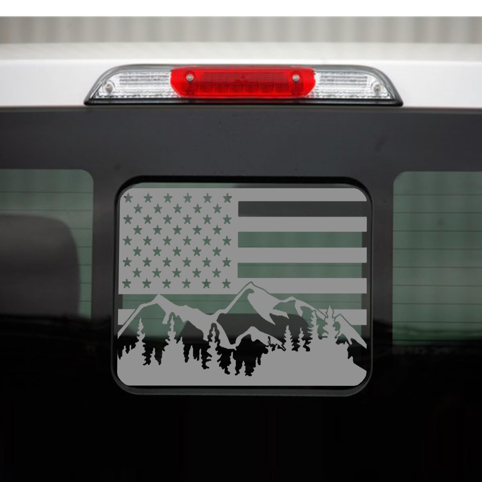 Rear Back Middle Window Decal Fits Ford F150 F250 F350 2015-2025 Mountain Sce…