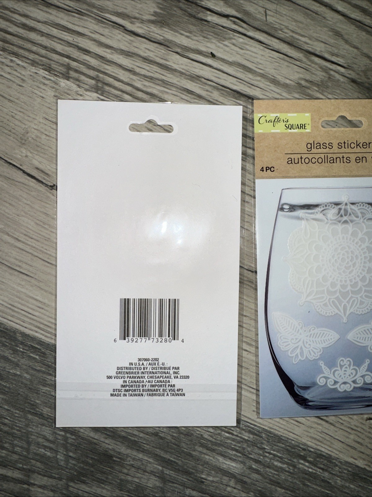 Glass Stickers 4-Piece Mandala White Decals For Your Crafts Lot Of 3