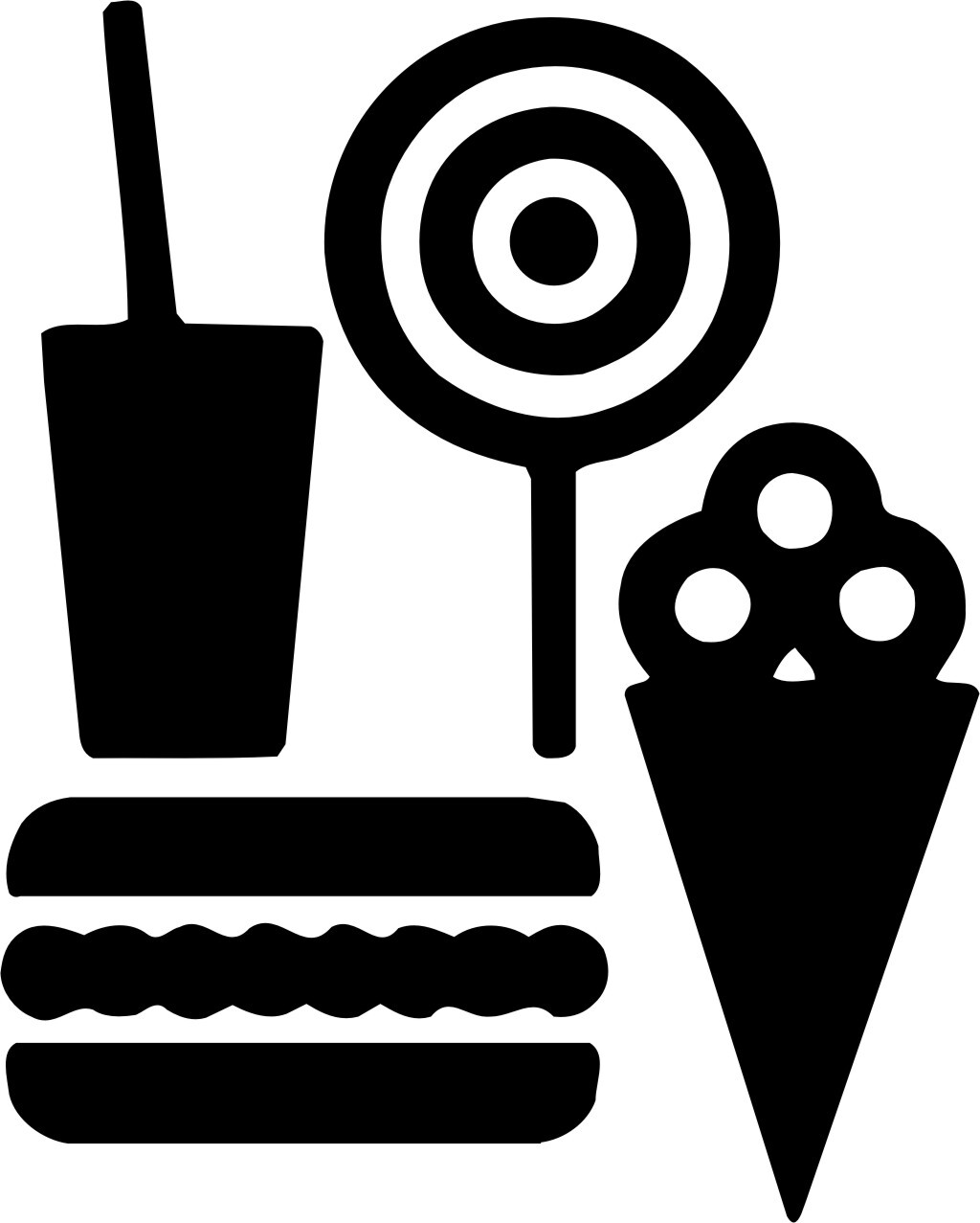 Fast Food Symbol 1 Color Window Wall Vinyl Decal Sticker Printed