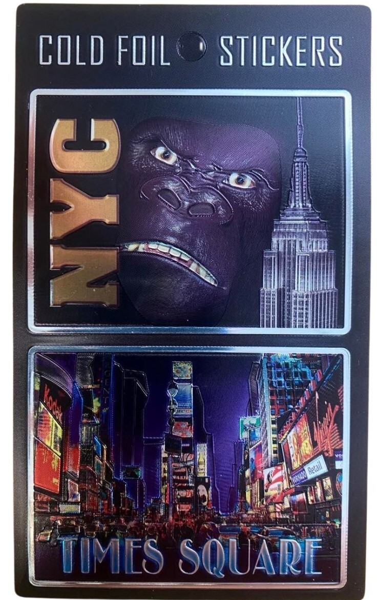 New York City Times Square Cold Foil Stickers