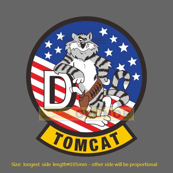 F-14 D TOMCAT Vinyl Sticker luggage laptop skateboard car stickers