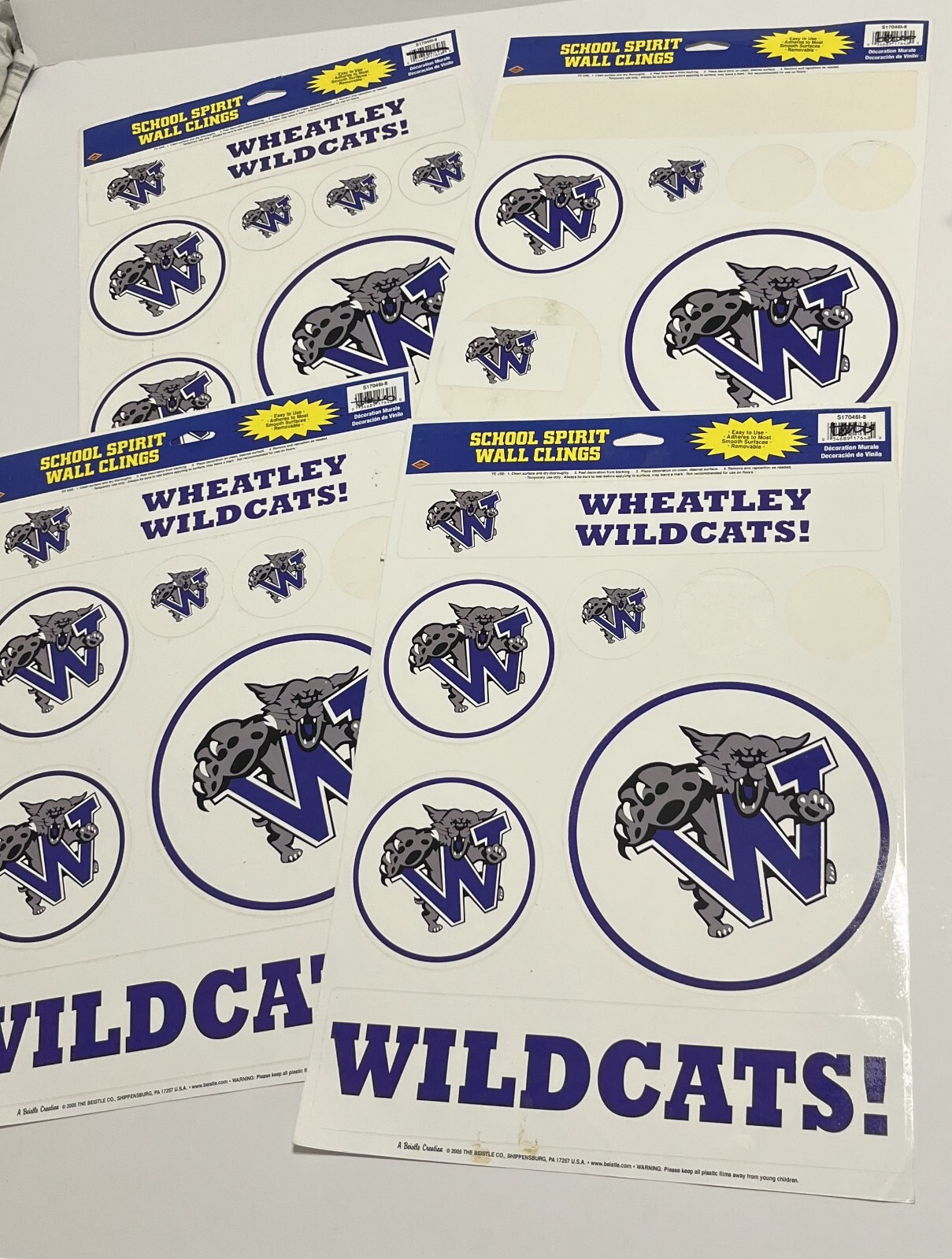 WHEATLEY WILDCATS High School Spirit Wall Clings Stickers Decals Lot of 30 Mixed