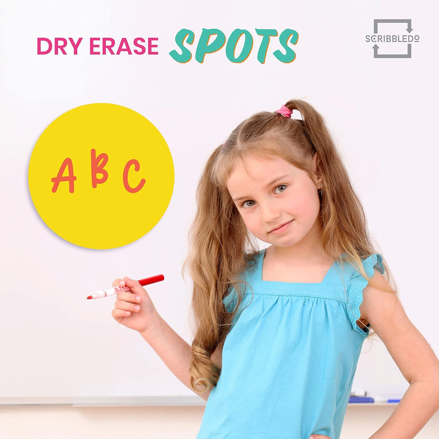 8 Pack Dry Erase Dots 11 inch Colorful Dry Erase Circles for Tables Whiteboar…