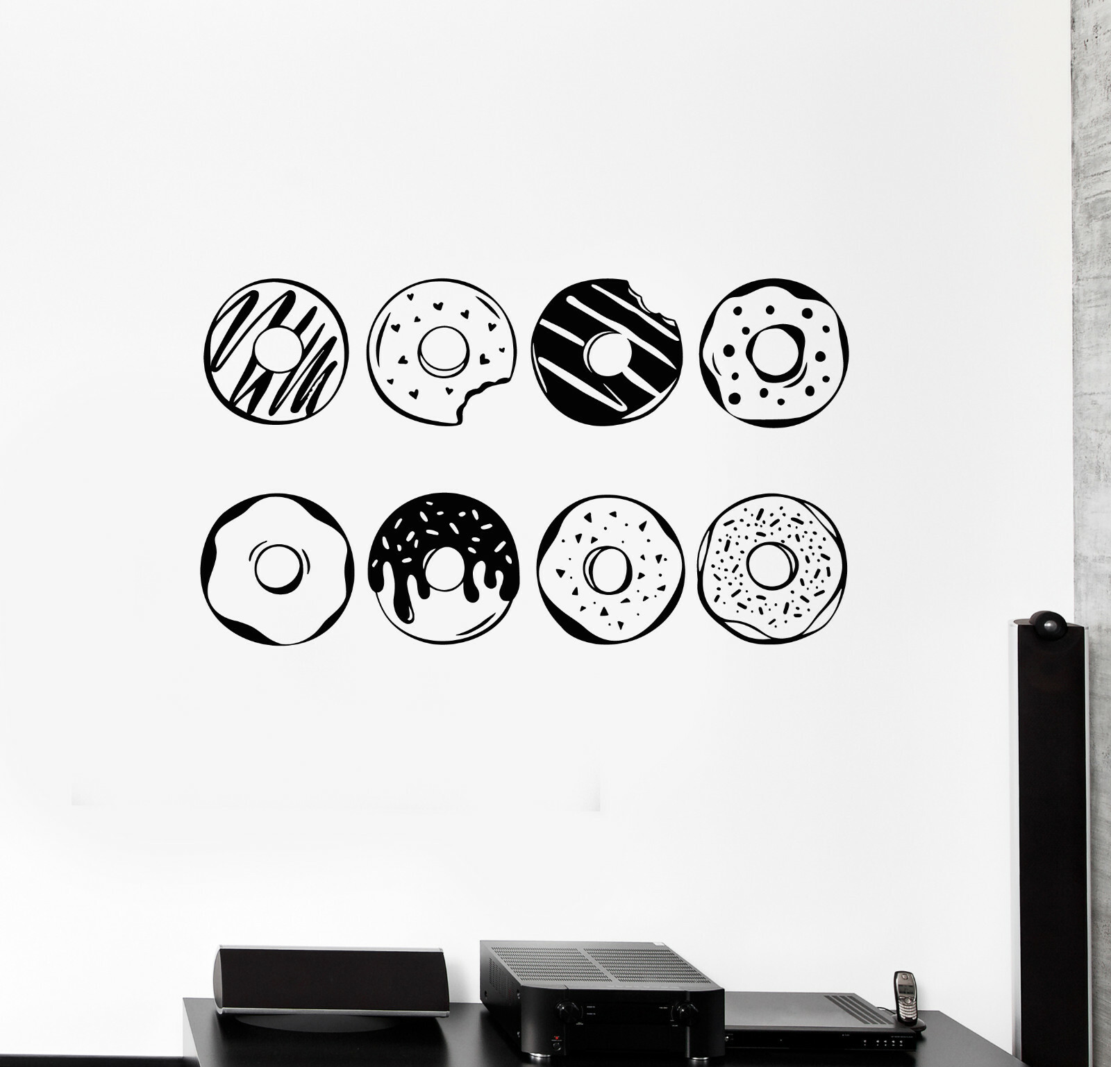 Vinyl Wall Decal Donuts Fast Food Cafe Bakery Room Art Stickers Mural (ig5197)