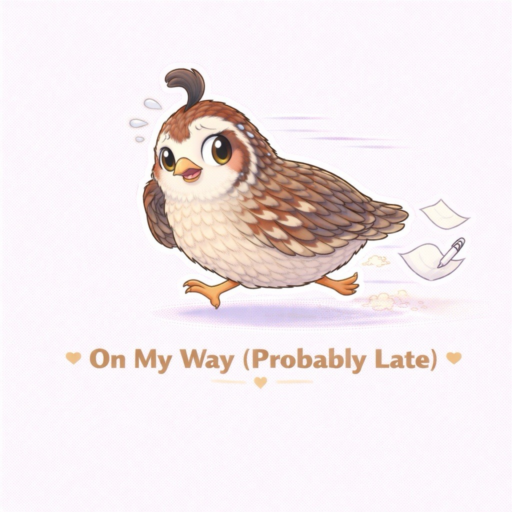Funny Quail Sticker Set 12 Pack Cute Kawaii Bird Stickers Relatable Busy Life