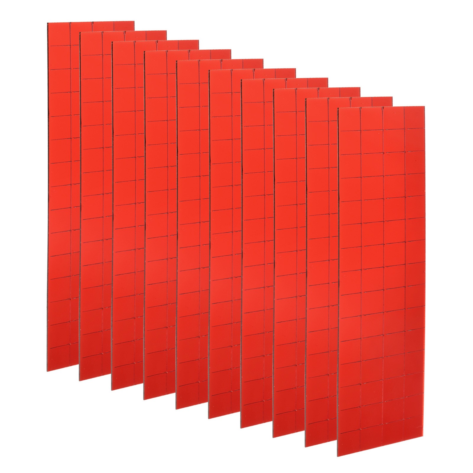 10 Sheet 1200Pcs 10x10mm Self Adhesive Mirror Mosaic Tiles Sticker Red