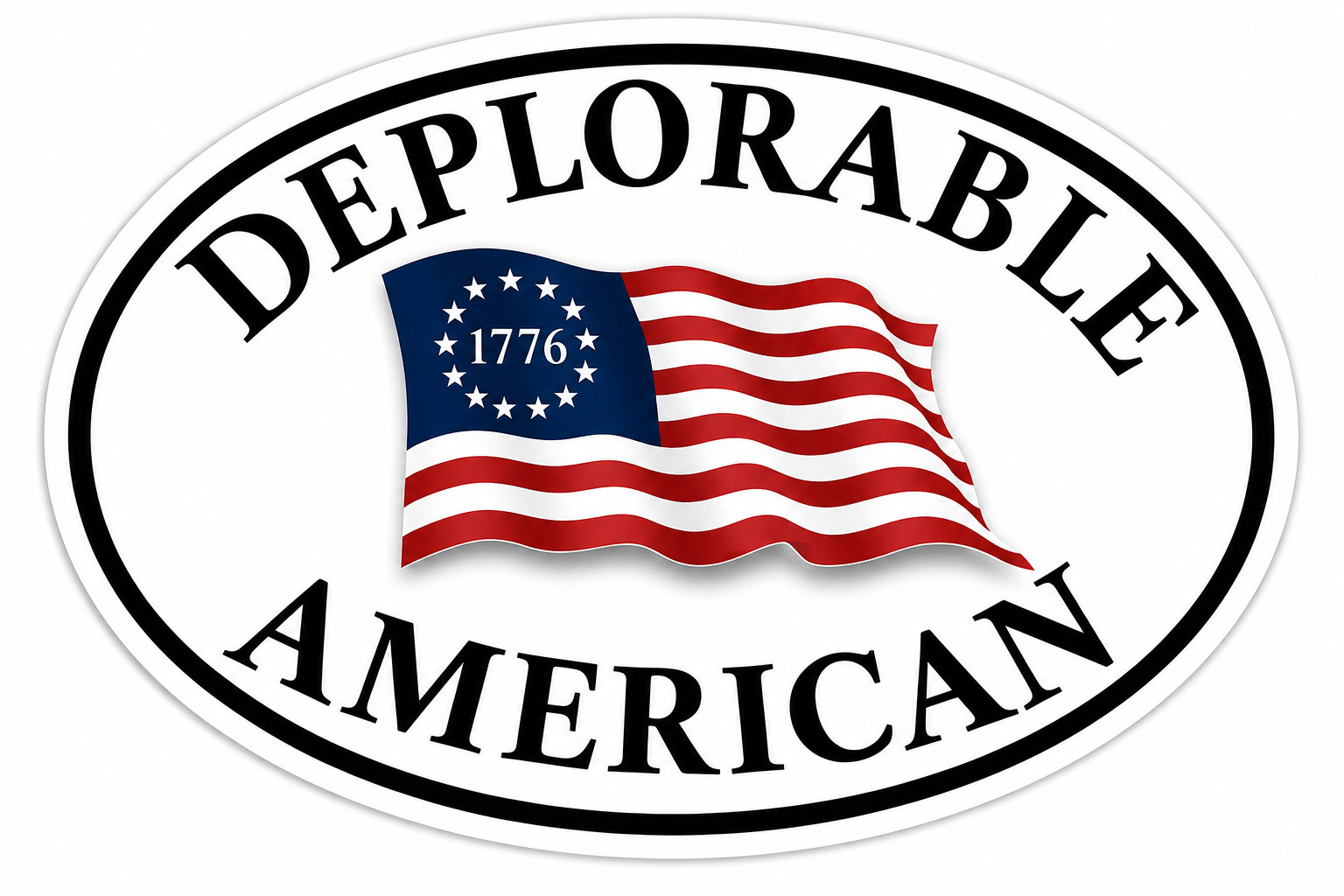 Donald Trump American Flag Deplorable Political Vinyl Sticker Decal 02
