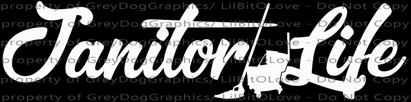 Janitor Life Vinyl Decal Sticker Mop Mopping Bucket Custodian School Janitorial