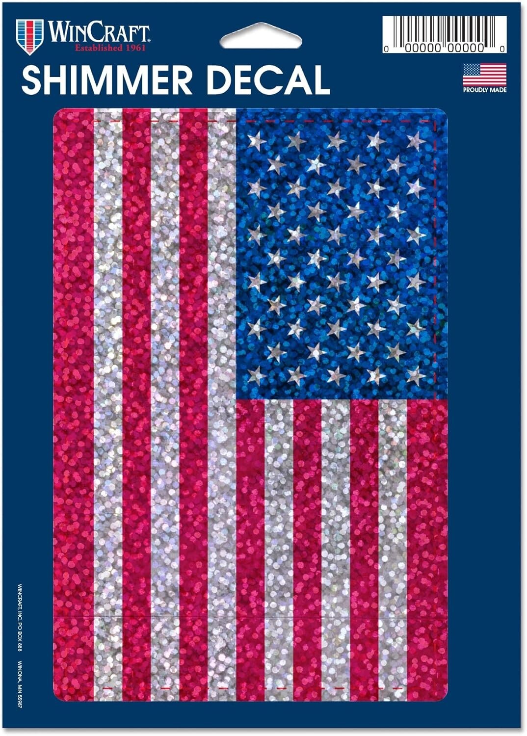 Patriotic USA 5″ x 7″ Shimmer Decal