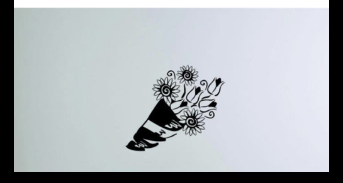 Huge Floral Bouquet Wall Decal 33” X 33” New & Sealed in a Heavy Cardboard Tube