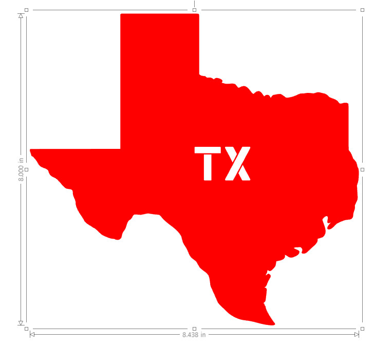 Texas Permanent Vinyl Decal, Car Window Decal, Tablet Decal
