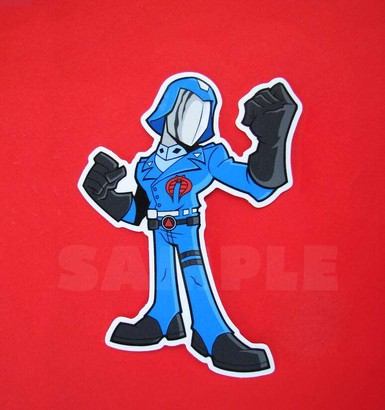 Cobra Commander & Snake Eyes Vinyl Sticker G.I. Joe Skateboard Laptop Decals