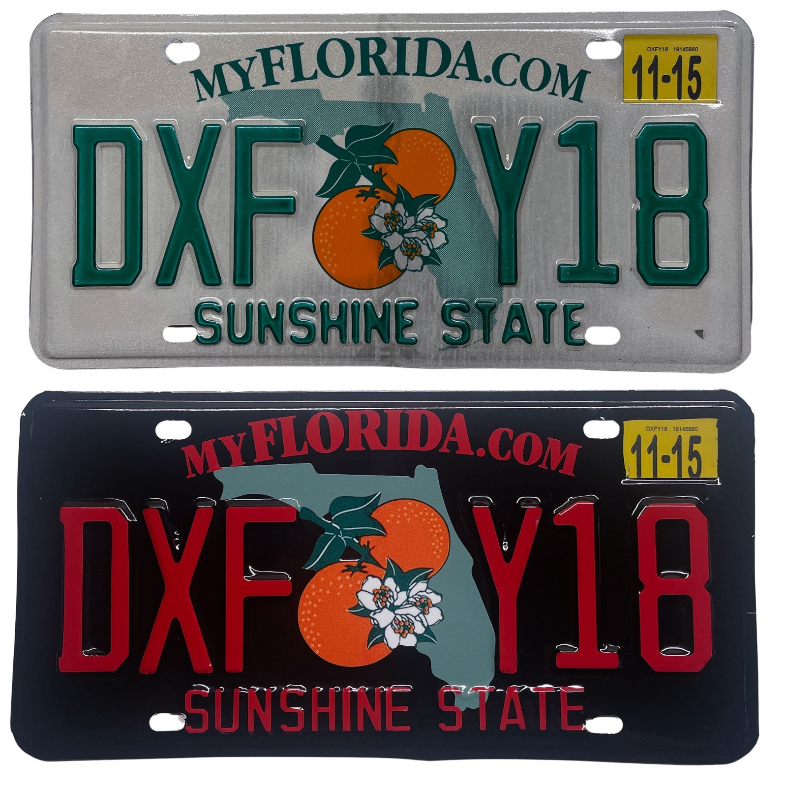 Florida FL Plate Wrap DIY Kit Sunshine State White, Yellow, Red Reflective