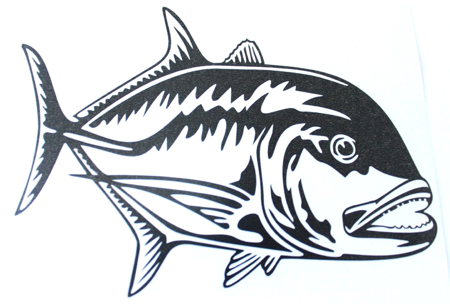 Hawaiian Ulua Fish Hawaii Vinyl Decal Car Window Sticker Choose 6 Colors 4 Sizes