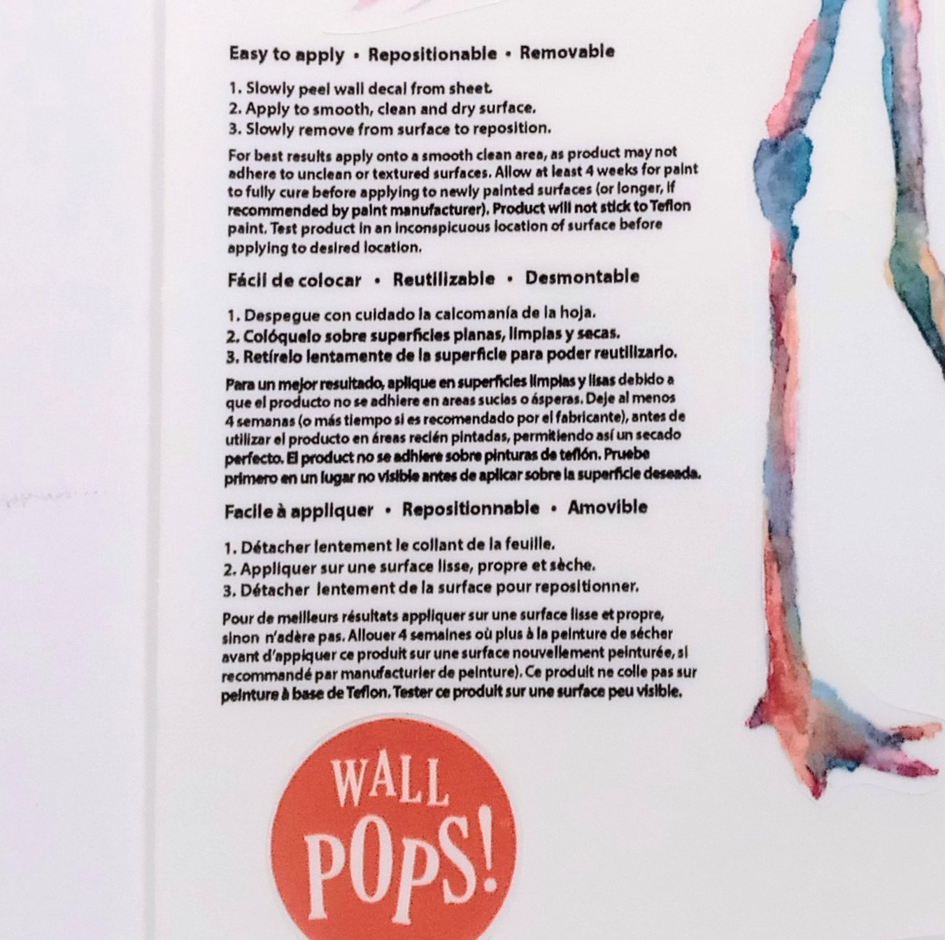 Flamingo Wall Pops! Decals – 8 Sheets (4 Each) 32 Stickers Removable Large ~9×6