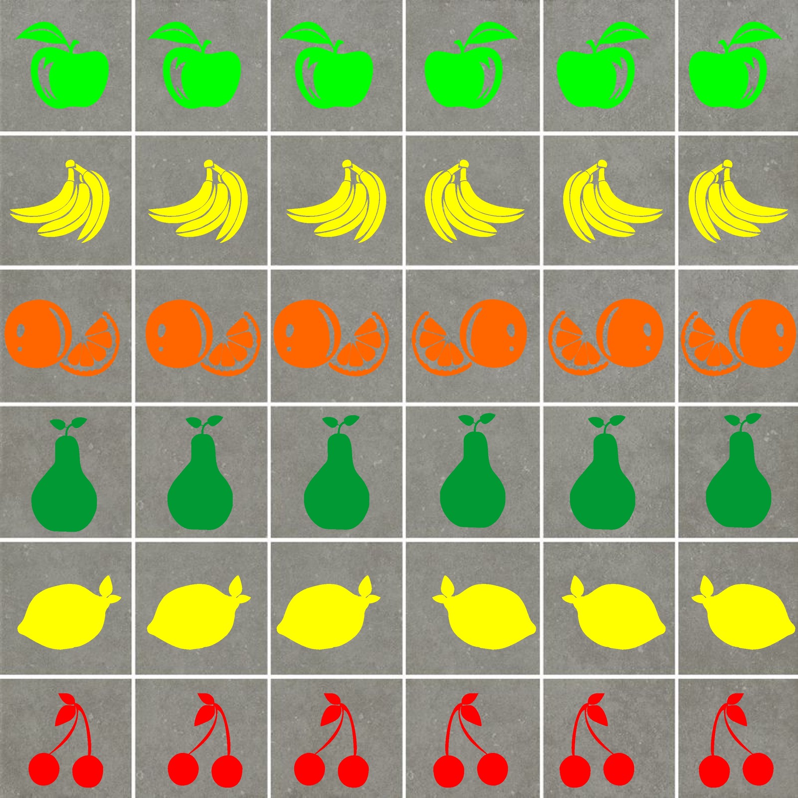 FRUIT TILE STICKERS (decals) Waterproof, ideal for tiles/glass/ceramics/walls