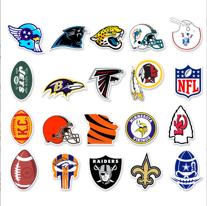 50 Pcs Stickers NFL MLB NBA Soccer Teams LOGO Sports ” Buy One get 2nd 50% Off “