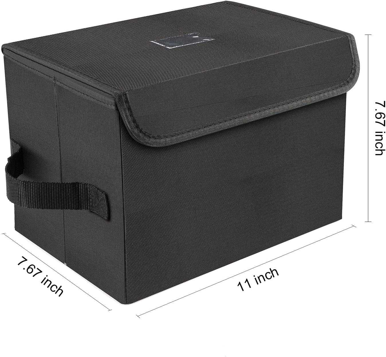 7-inch Vinyl Record Storage Box, Nylon Foldable and Stackable Set of 2 Vinyl LP